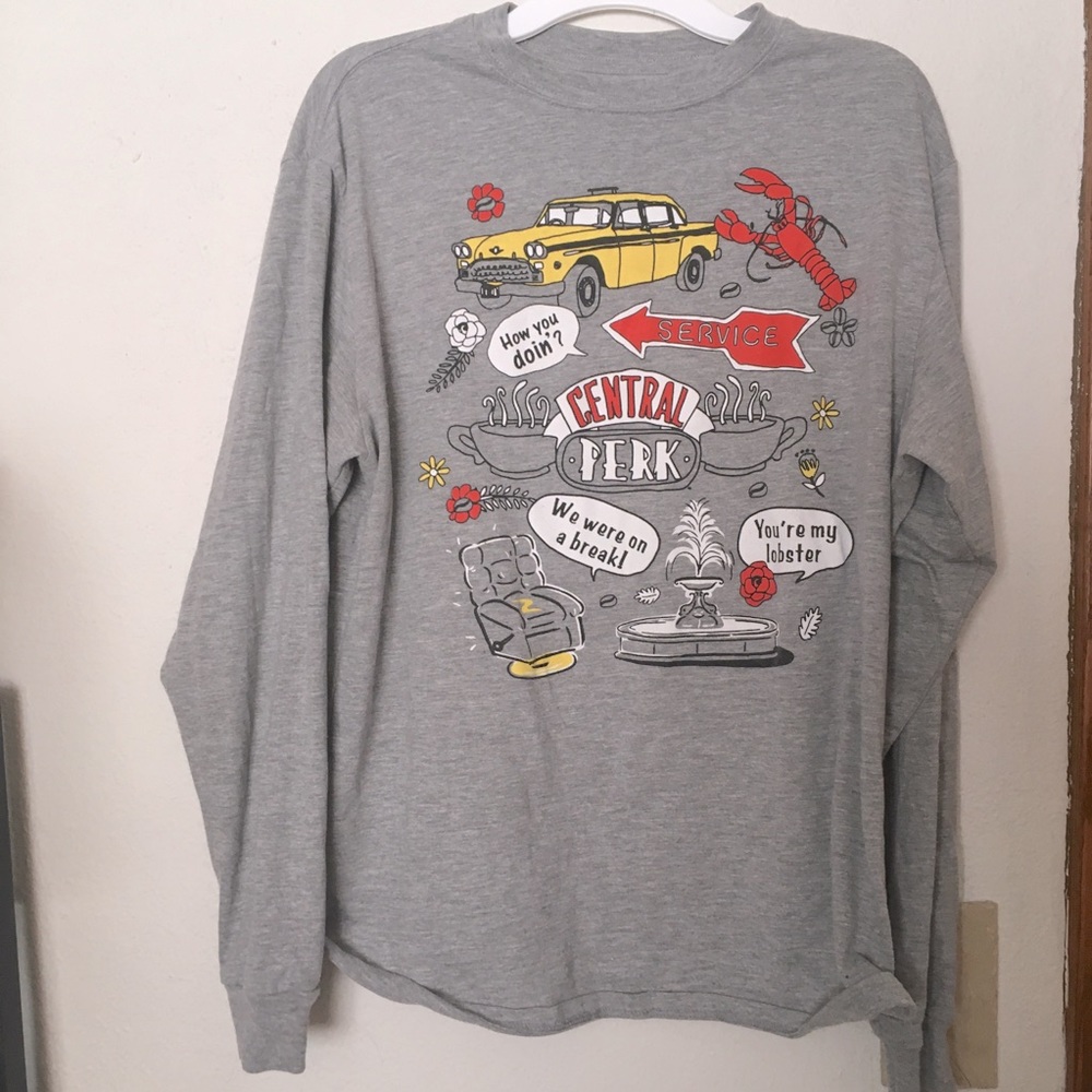 Friends Gray Graphic Long Sleeve Top